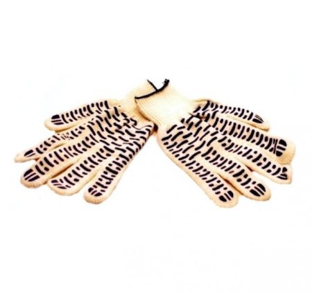 Перчатки Х/Б 5-нит Волна белые 10 класс (250,300/10)