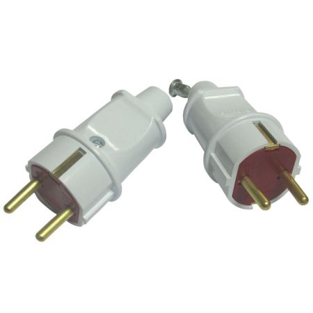 Вилка В16-006 белая латунированный штифт (210 шт) Россия