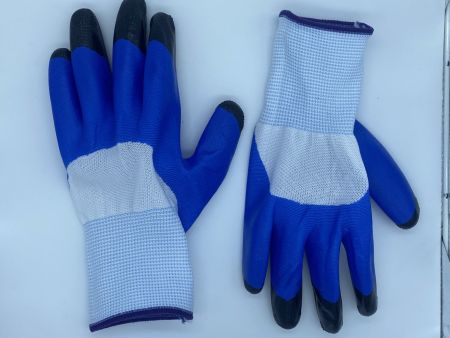Перчатки нейлон нетрил облив с пальчиками (12/960)