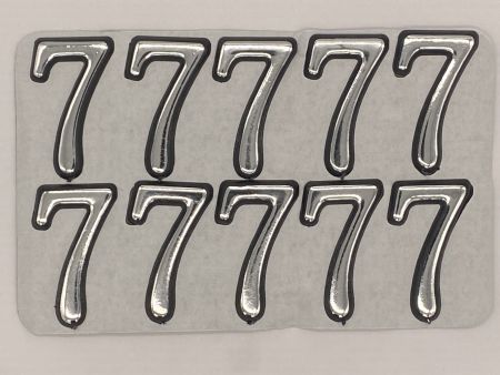 Номерок пласт.самокл.хром 7 (1/10)