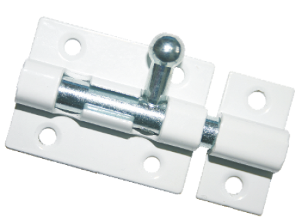 Задвижка накладная ЗТ4 пол.белый (200)