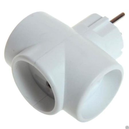 Тройник Токер сетевой ЗТБ 6/10А белый