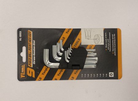 Набор шестигранников на блистере малый 9 предм.(72)