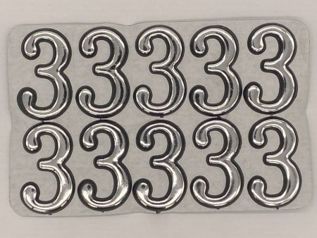 Номерок пласт.самокл.хром 3 (1/10)